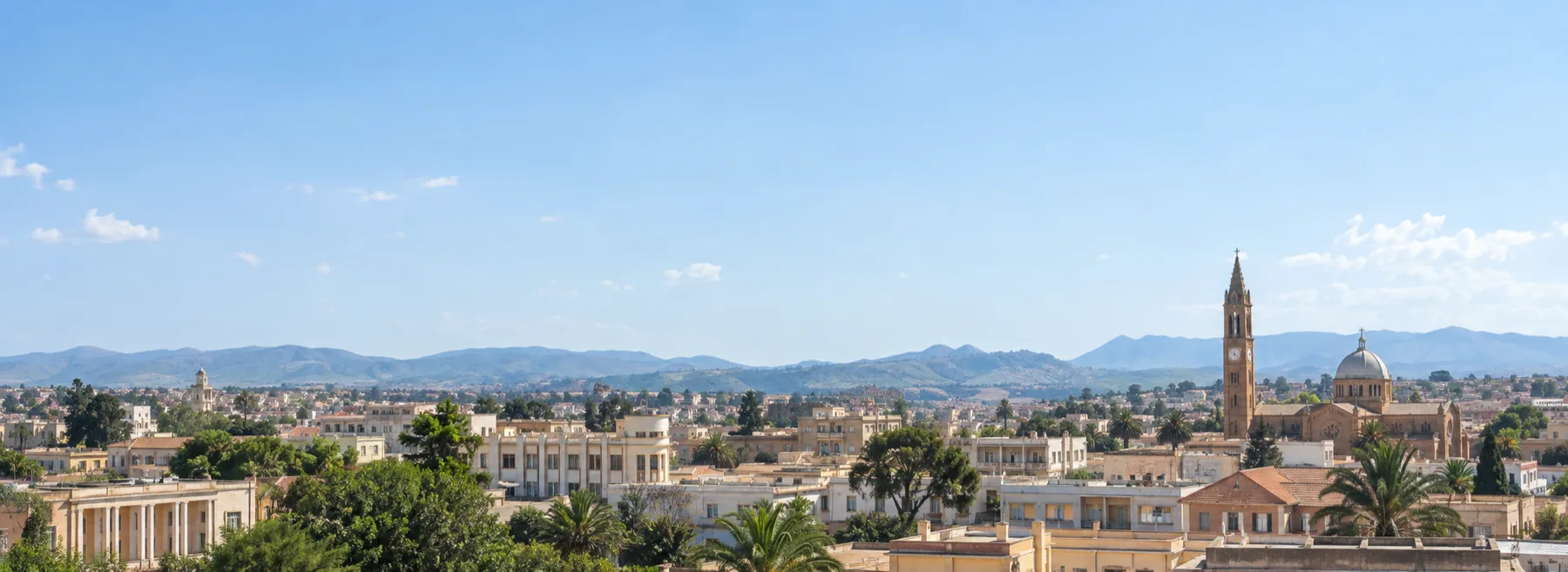 Panoramic view across Asmara